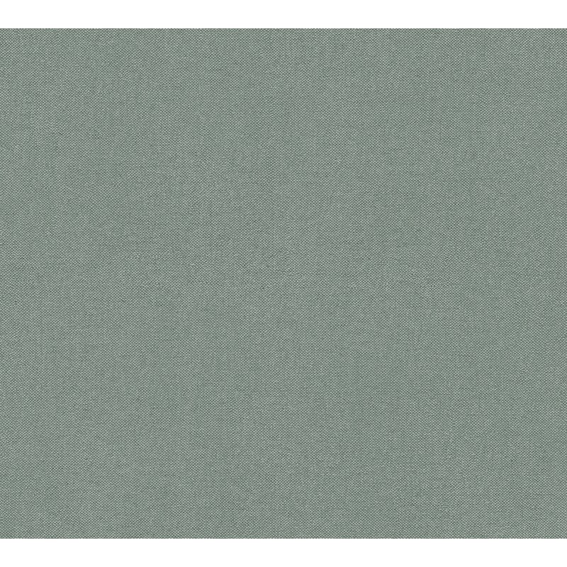 Unitapete in Leinenoptik Petrolgrün - Vliestapete strukturiert modern kräftig (790977)