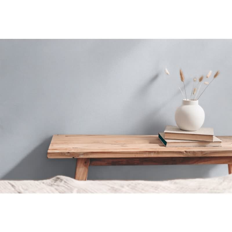 Unitapete in Leinenoptik Hellblau - Vliestapete strukturiert modern dezent (790979)