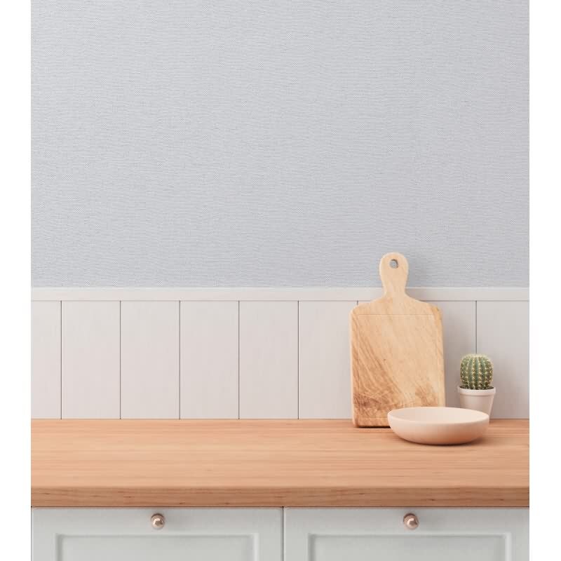 Unitapete in Leinenoptik Hellblau - Vliestapete strukturiert modern dezent (790979)