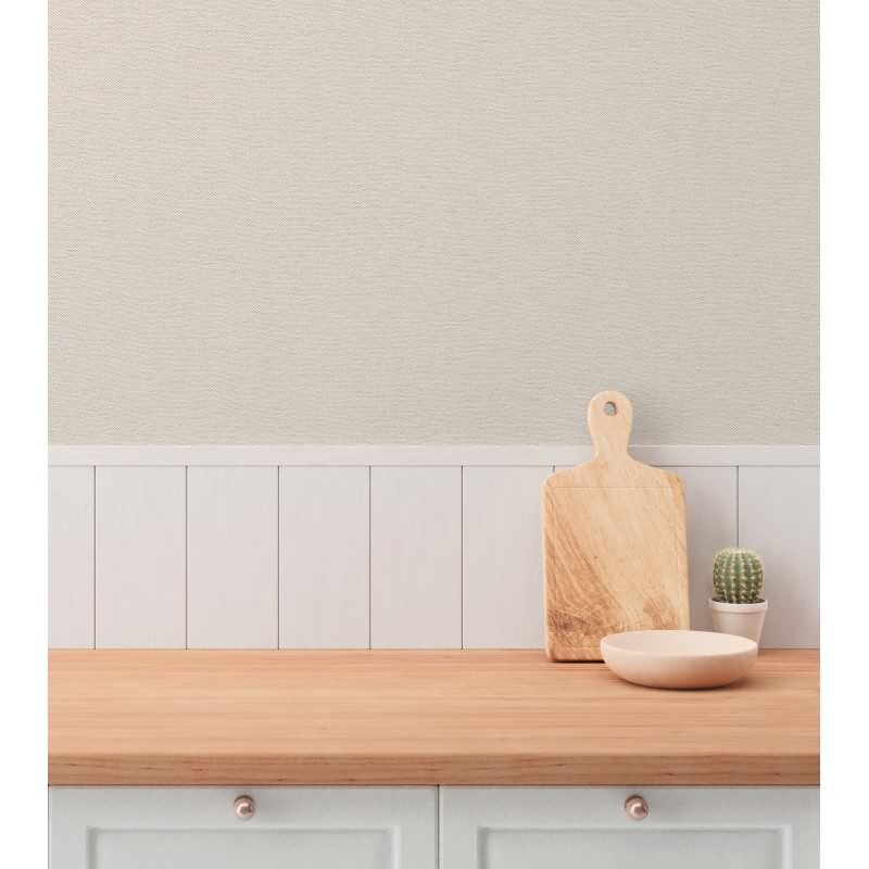 Unitapete in Leinenoptik Sandstone - dezente Vliestapete in Sand-Beige (790987)