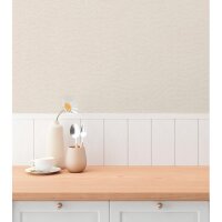 Unitapete in Leinenoptik Sandstone - dezente Vliestapete...
