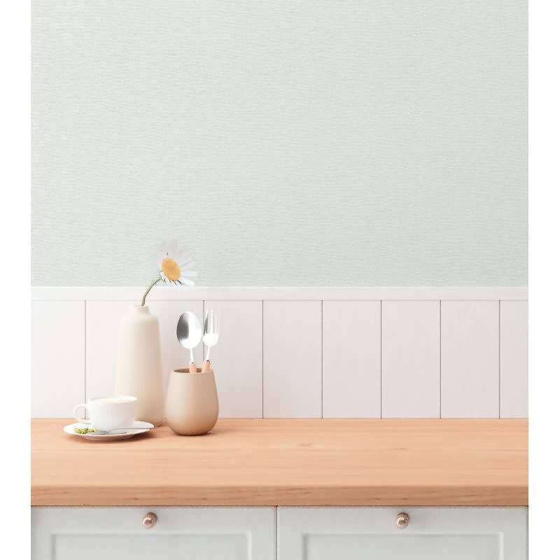 Unitapete in Leinenoptik Eisgrau - strukturierte Vliestapete in kühlem Hellgrau (790991)