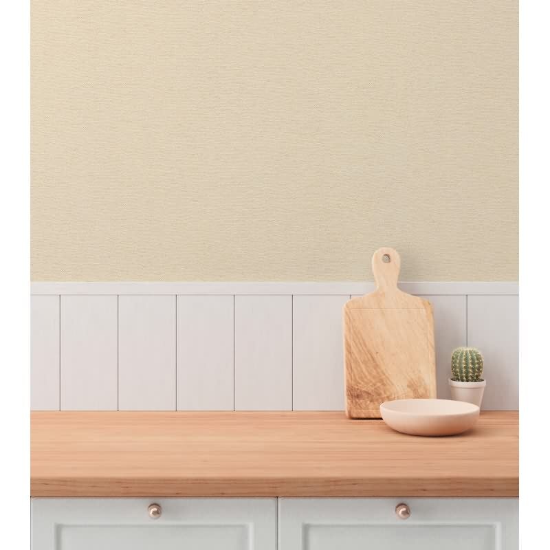 Unitapete in Leinenoptik Sandbeige - warme Vliestapete mit natürlicher Struktur (790993)