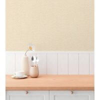 Unitapete in Leinenoptik Sandbeige - warme Vliestapete...