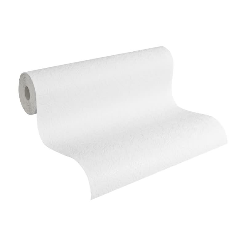 Unitapete mit Putz Struktur Weiß - Vlies Tapete in Putz-Optik - Struktur Tapete modern (272812)