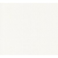 Unitapete mit feinem Strukturmuster Wei&szlig; - Dezente...