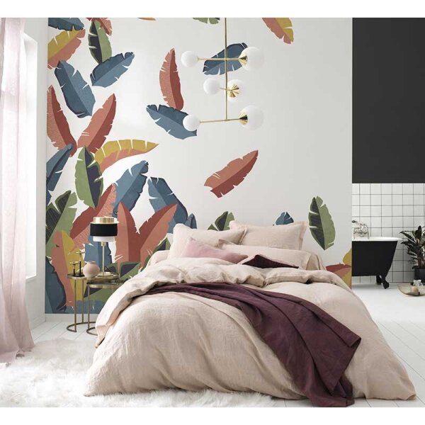 Digitaldruck-Tapete Blau, Gelb, Vanille, Grün, Rot, Weiß Rasch (688108)