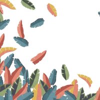 Digitaldruck-Tapete Blau, Gelb, Vanille, Gr&uuml;n, Rot,...