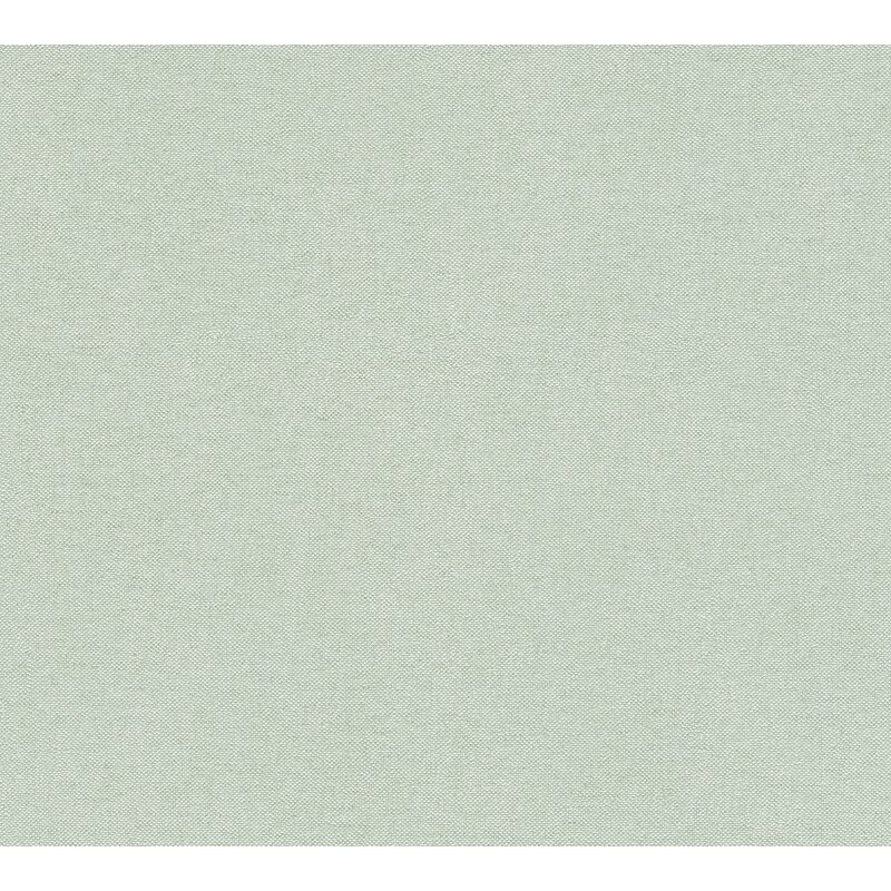 Uni Tapete mit feiner Webstruktur Mintgrün - Einfarbige Strukturtapete - Vlies Tapete (373307)