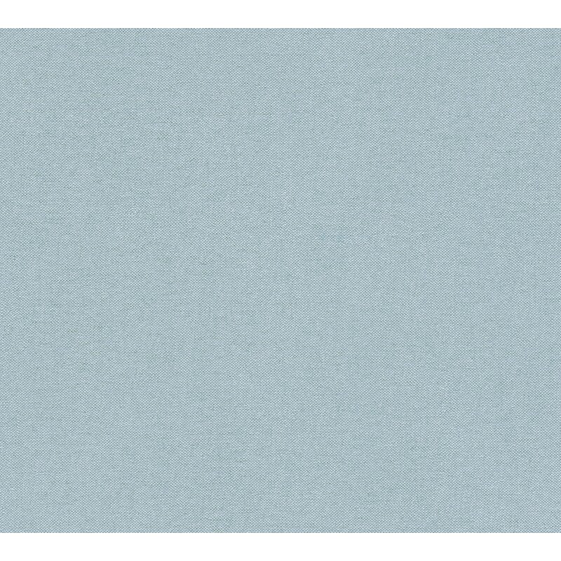Uni Tapete mit feiner Webstruktur Himmelblau - Einfarbige Strukturtapete - Vliestapete (373309)