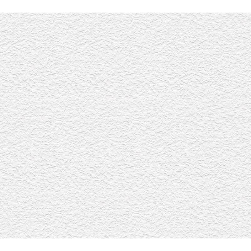 Strukturtapete mit Putz-Optik Weiß - Einfarbige Tapete mit Struktur - Vliestapete (641618)