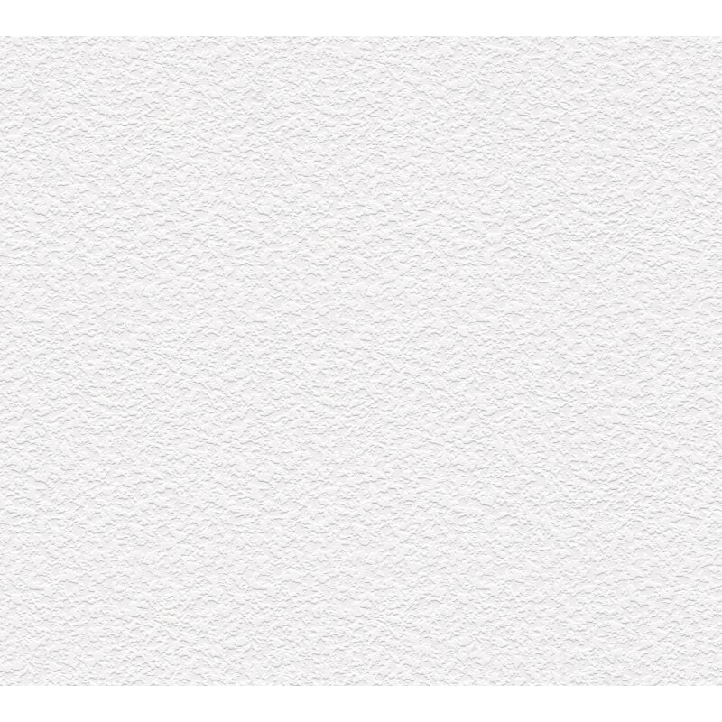 Strukturtapete mit Putz-Optik Weiß - Einfarbige Tapete mit Struktur - Vliestapete (641618)