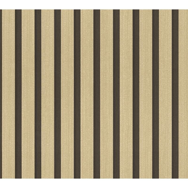 Streifen Tapete Metallic Gold Schwarz - Vlies Tapete glänzend - Mustertapete modern (786272)