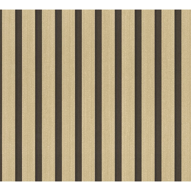 Streifen Tapete Metallic Gold Schwarz - Vlies Tapete glänzend - Mustertapete modern (786272)