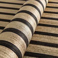 Streifen Tapete Metallic Gold Schwarz - Vlies Tapete...