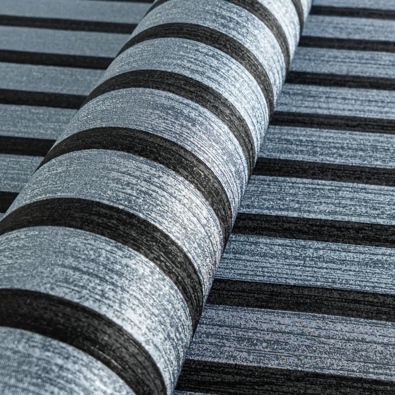 Streifen-Tapete Metallic Blau Schwarz - Vliestapete glänzend - Mustertapete modern (786273)