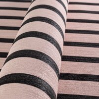 Streifen-Tapete Rosa Schwarz - Vliestapete modern -...