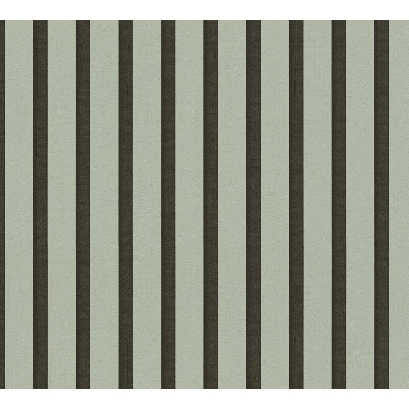 Streifen-Tapete Mint Schwarz - Vliestapete modern - Mustertapete matt (786282)