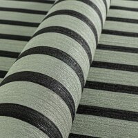 Streifen-Tapete Mint Schwarz - Vliestapete modern -...