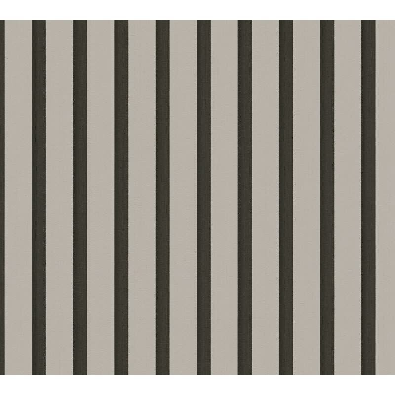 Streifen Tapete Beige Schwarz - Vlies Tapete modern - Mustertapete matt (786283)