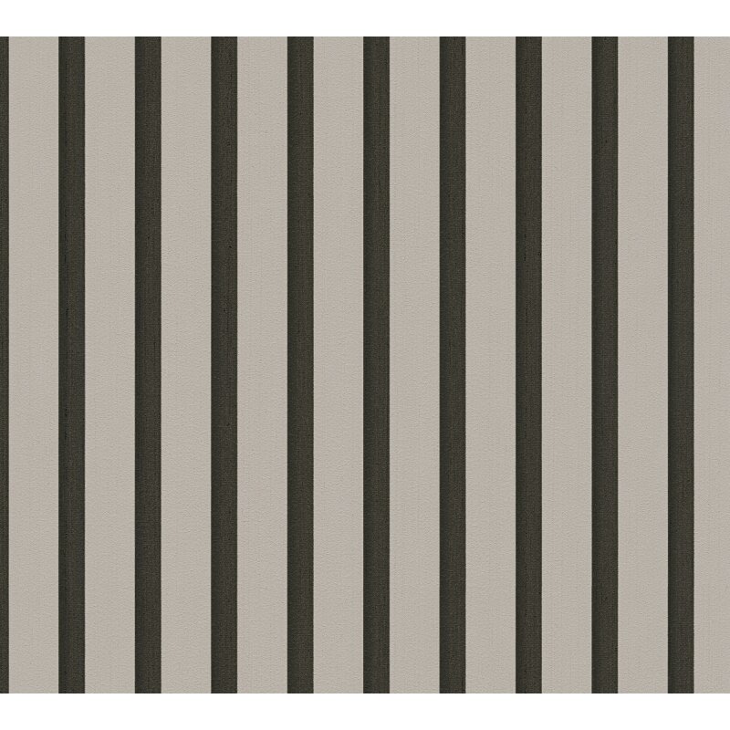 Streifen Tapete Beige Schwarz - Vlies Tapete modern - Mustertapete matt (786283)