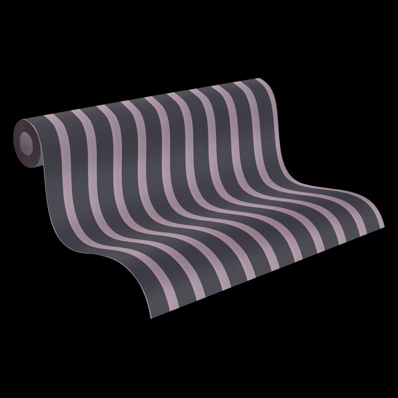 Streifen Tapete Beige Schwarz - Vlies Tapete modern - Mustertapete matt (786283)