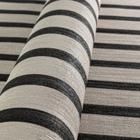 Streifen Tapete Beige Schwarz - Vlies Tapete modern -...