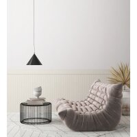 Sockeltapete in Holzoptik Wei&szlig; Creme - Wandpaneel...