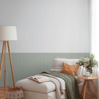 Sockeltapete in Holzoptik Mintgr&uuml;n - Wandpaneel mit...