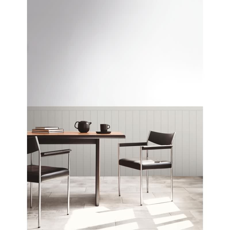 Sockeltapete in Holzoptik Hellblau Grau - Wandpaneel mit Struktur - Vliestapete modern (398034)