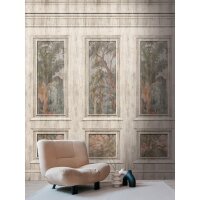 Fototapete Wandpaneel mit Dschungel-Motiven Beige Bunt -...