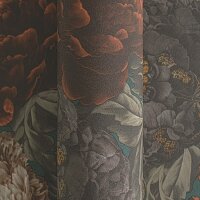 Vliestapete mit gro&szlig;en Bl&uuml;ten in...