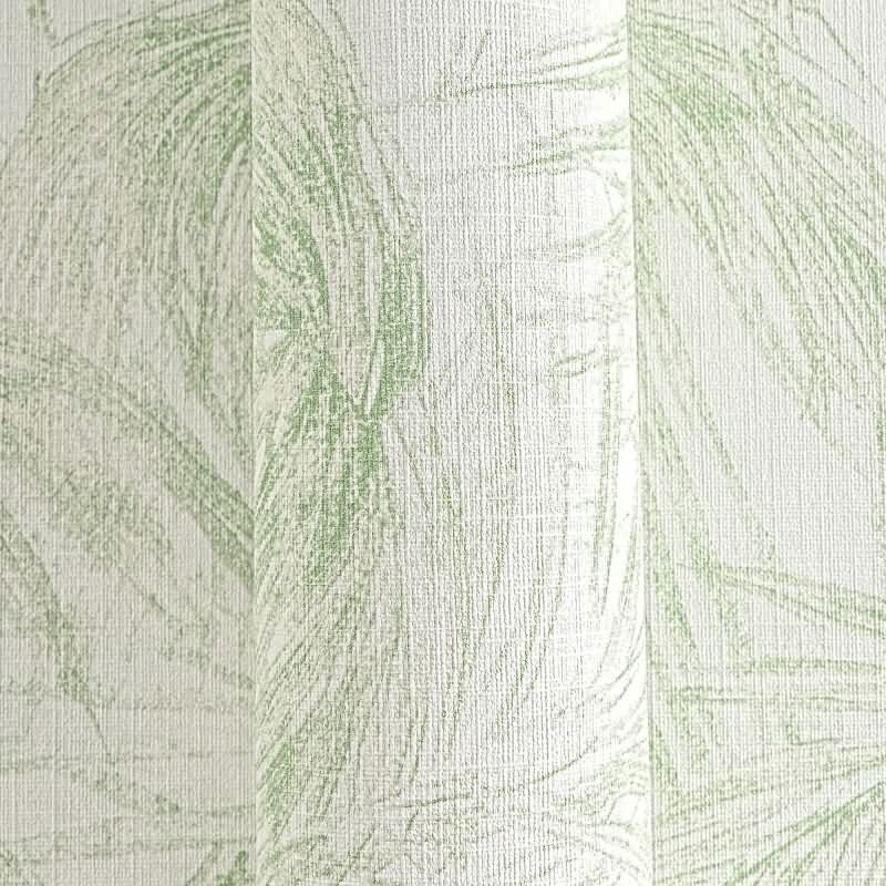 Vliestapete mit Palmenblättern in Hellgrün auf hellem Hintergrund (399811)