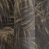 Vliestapete mit goldenen Palmenbl&auml;ttern auf...