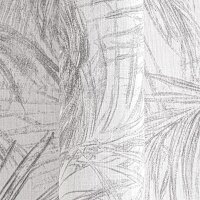 Vliestapete mit grauen Palmenbl&auml;ttern auf hellem...