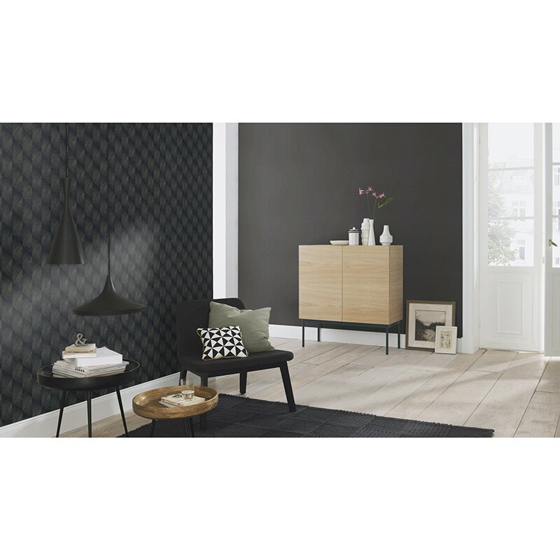 Tapete Schwarz, Anthrazit Rasch Vliestapete (688023)