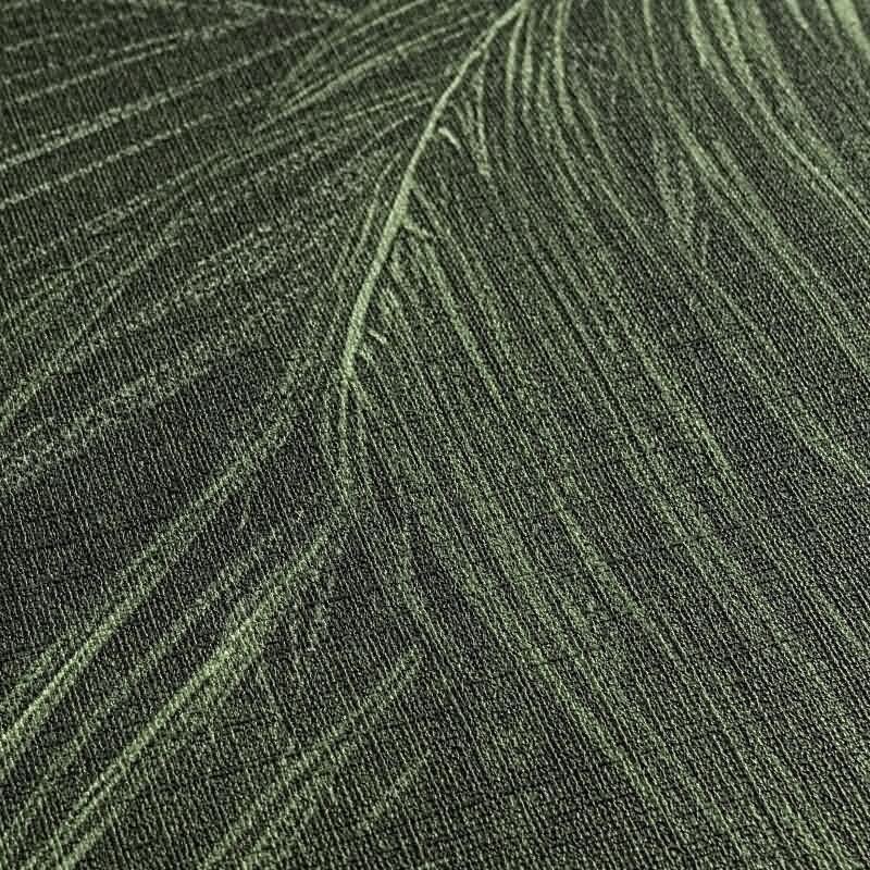 Vliestapete mit grünen Palmenblättern auf dunklem Hintergrund (399814)