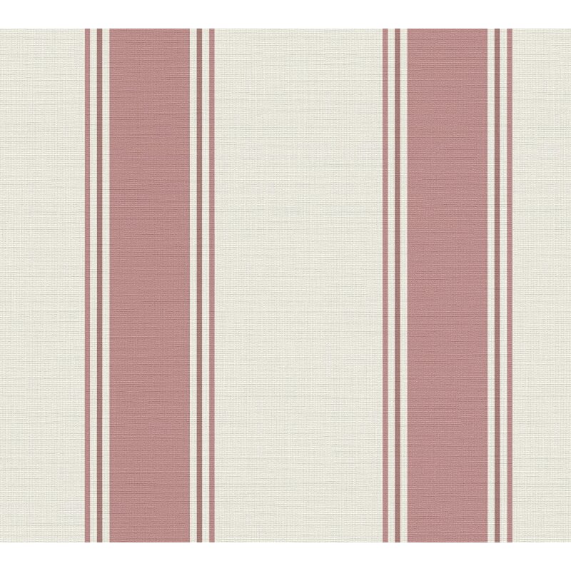 Vliestapete mit roten Streifen auf hellem Hintergrund (399831)