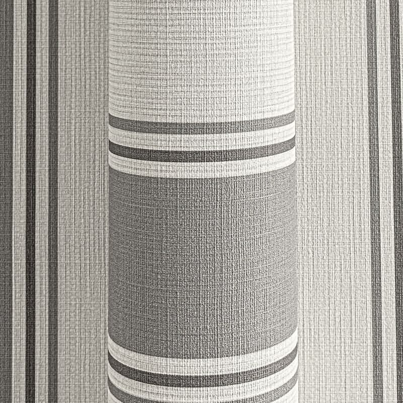 Vliestapete mit grauen Streifen auf hellem Hintergrund (399832)