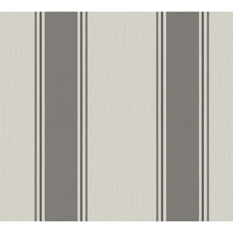 Vliestapete mit grauen Streifen auf hellem Hintergrund (399832)