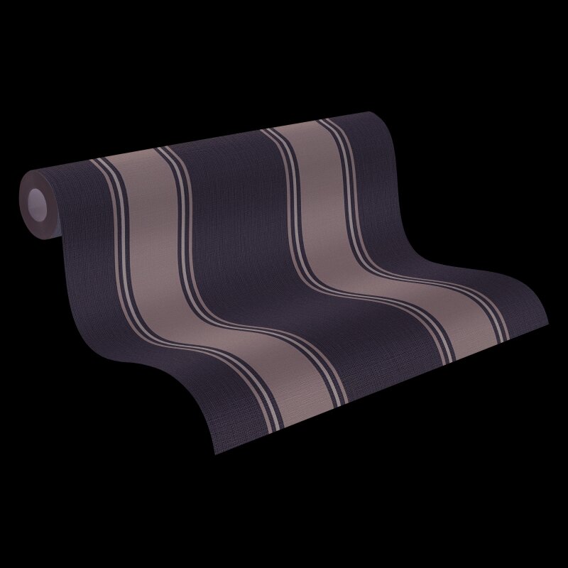 Vliestapete mit grauen Streifen auf hellem Hintergrund (399832)