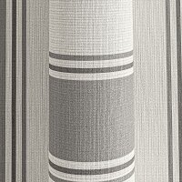 Vliestapete mit grauen Streifen auf hellem Hintergrund...