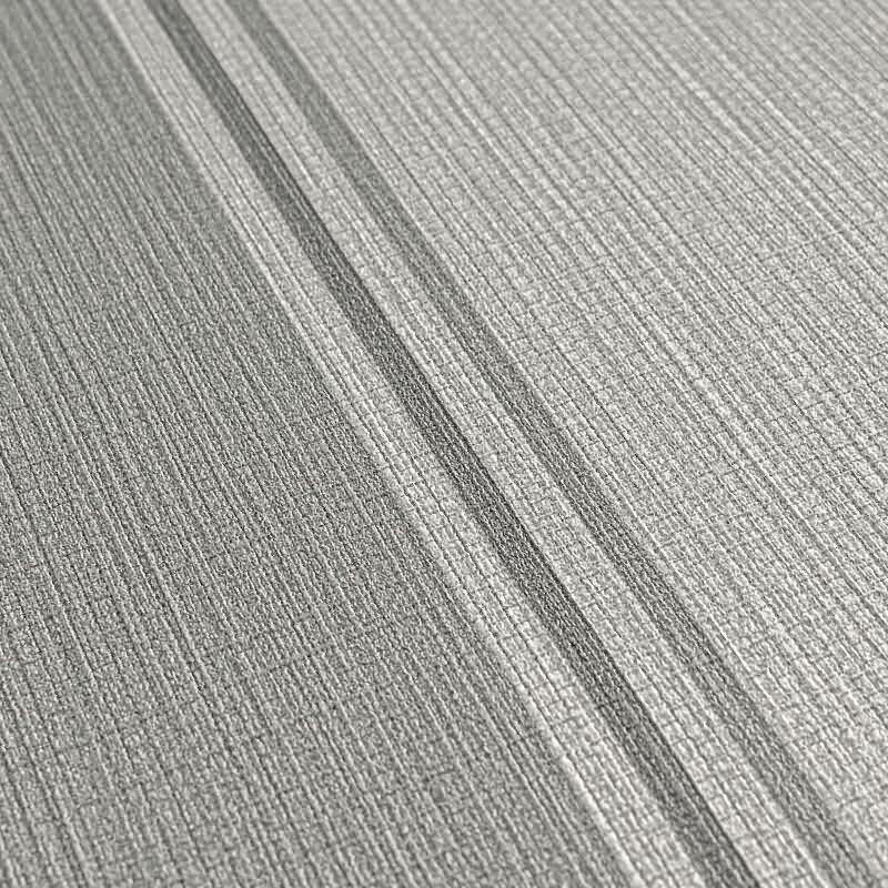 Vliestapete mit grauen Streifen auf mittelgrauem Hintergrund (399833)