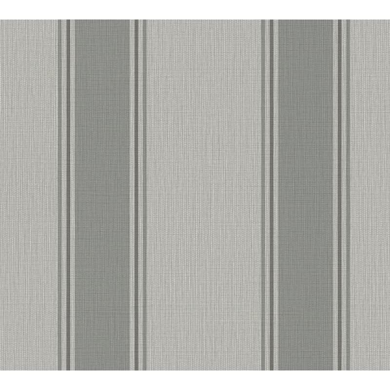 Vliestapete mit grauen Streifen auf mittelgrauem Hintergrund (399833)