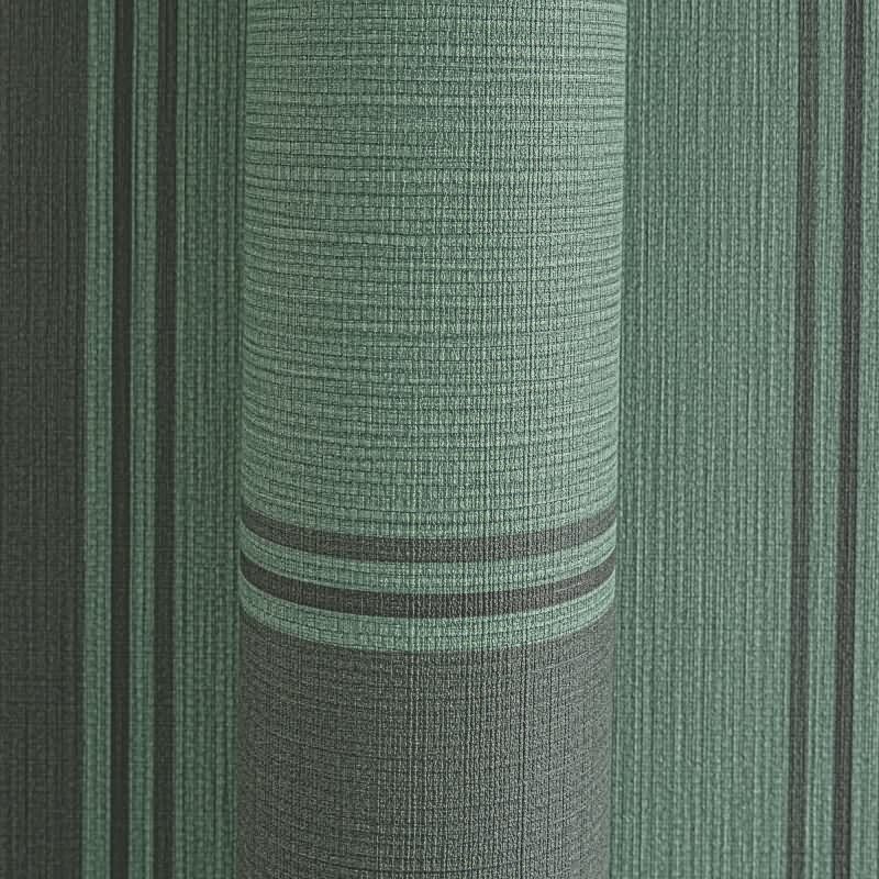Vliestapete mit dunkelgrünen Streifen auf grünem Hintergrund (399834)