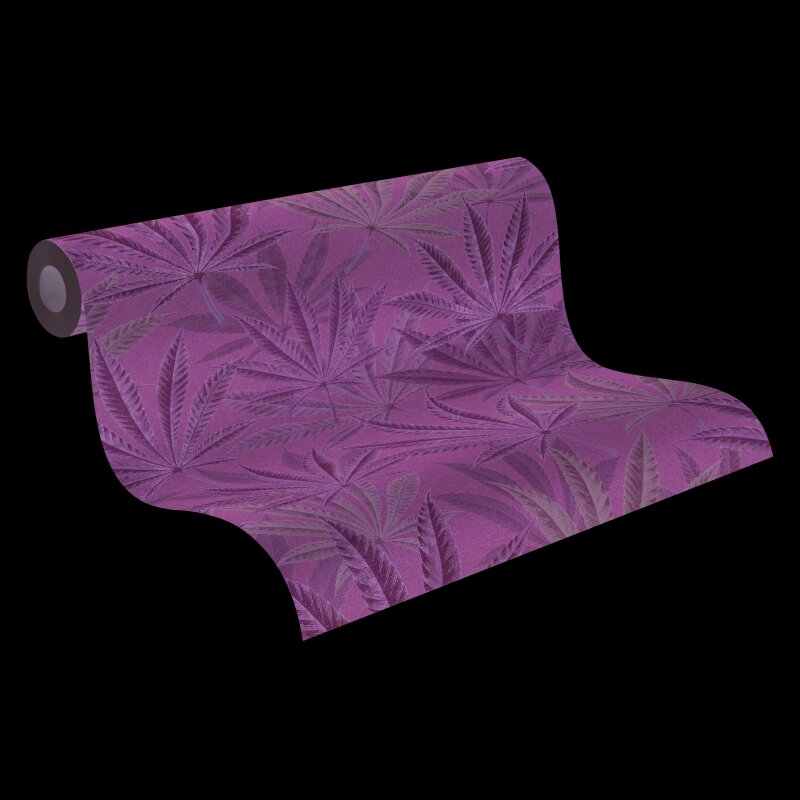 Vliestapete mit großen Blättern in Grün auf grünem Hintergrund (399841)