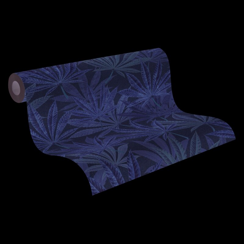 Vliestapete mit großen Blättern in Beige auf hellem Hintergrund (399843)