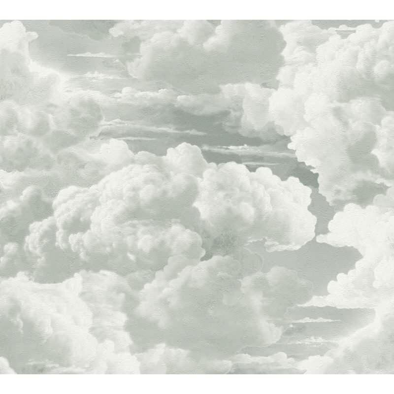 Vliestapete mit Wolkenmotiv in Grau-Weiß (399851)