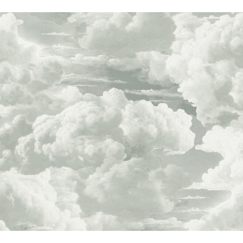 Vliestapete mit Wolkenmotiv in Grau-Weiß (399851)