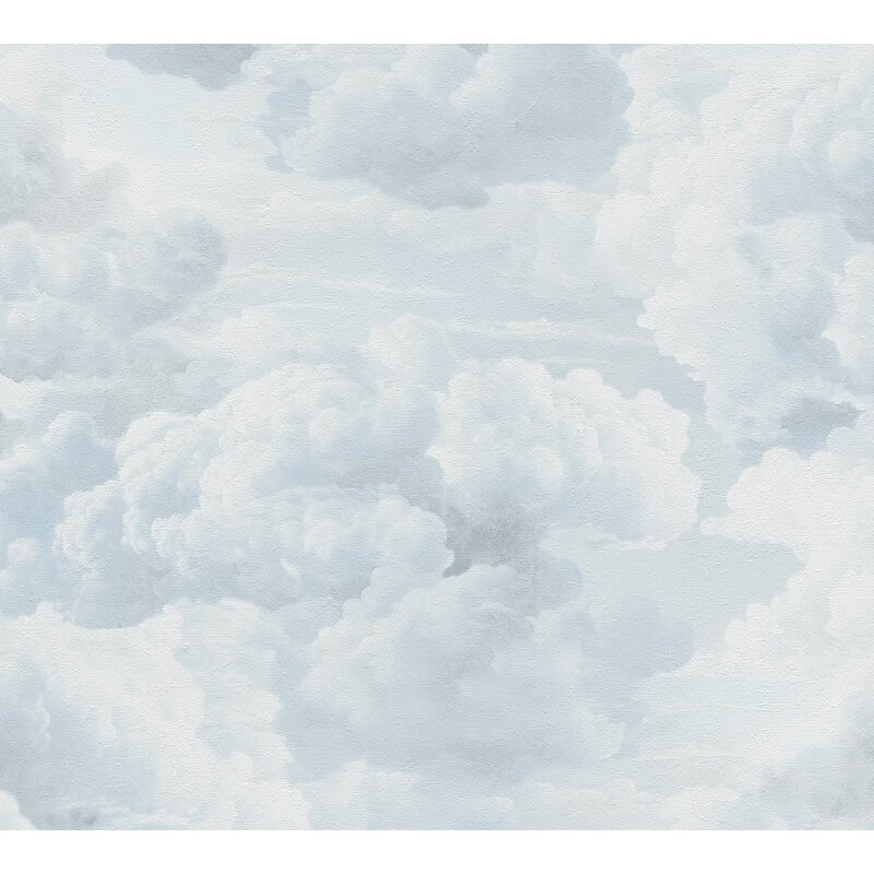 Vliestapete mit Wolkenmotiv in Blau-Weiß (399853)